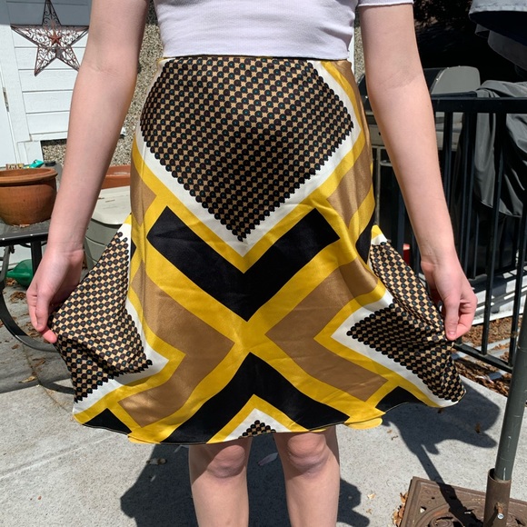 Sz 14 silk scarf print skirt grace elements - Picture 5 of 8